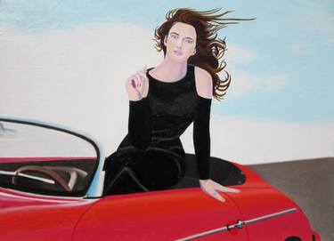 Re-Created Girl in Porsche 356 by Robert S. Lee thumb