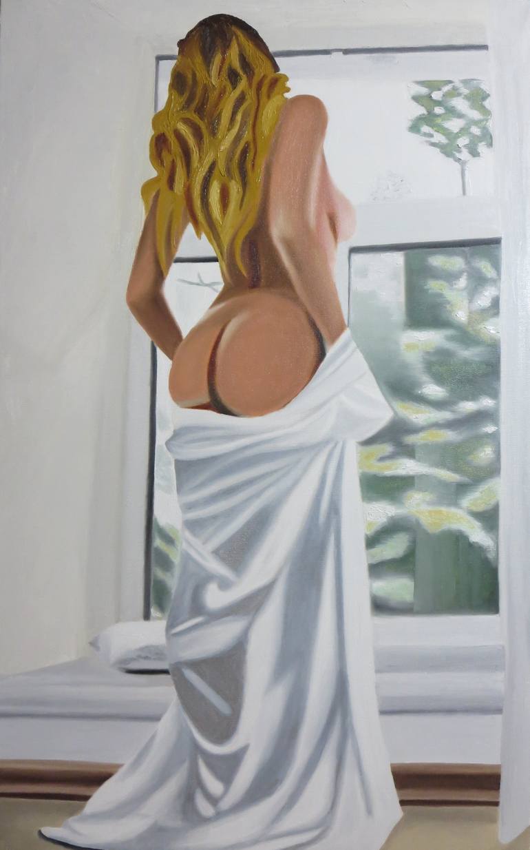 Original Portraiture Nude Painting by Robert Lee