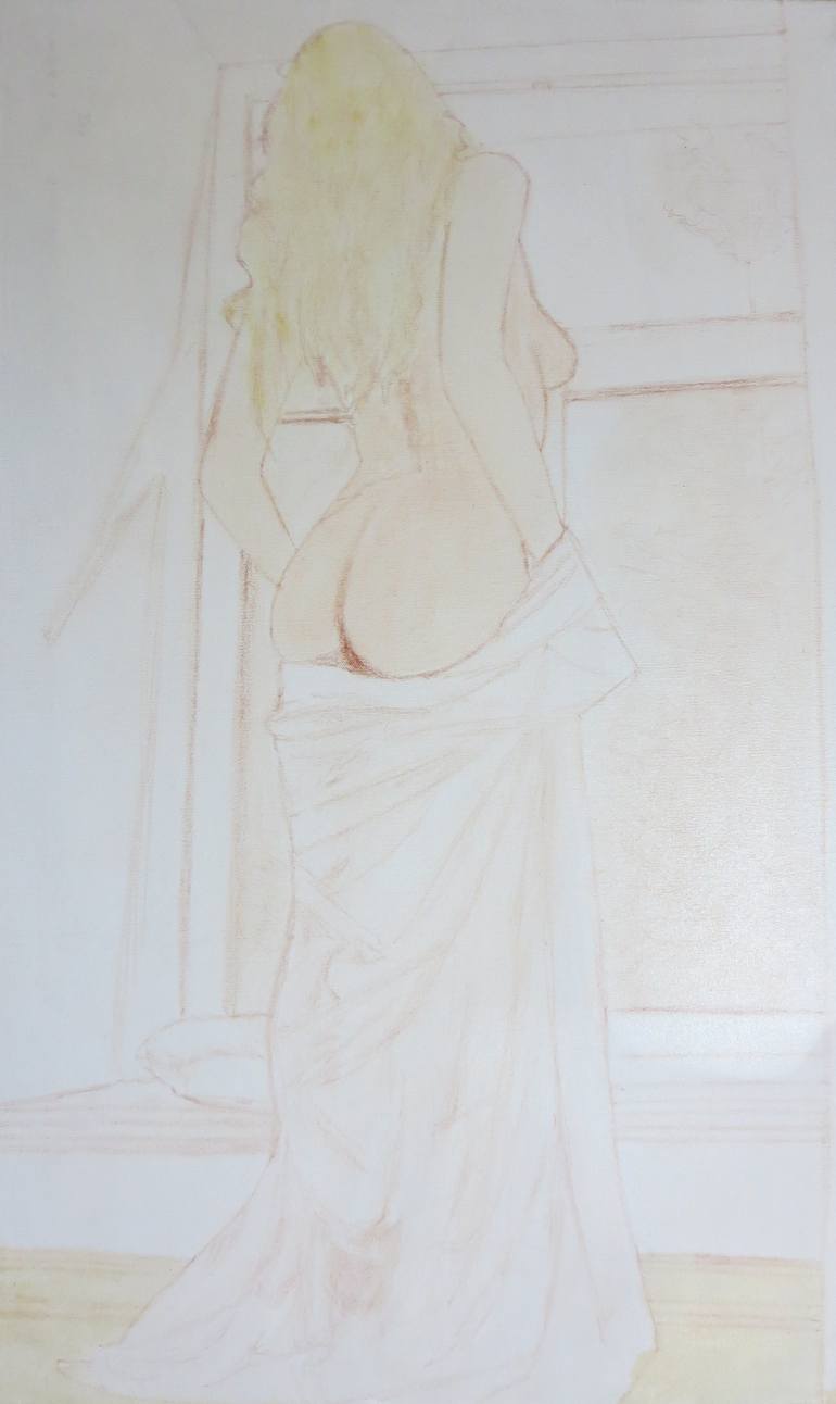 Original Figurative Nude Painting by Robert Lee