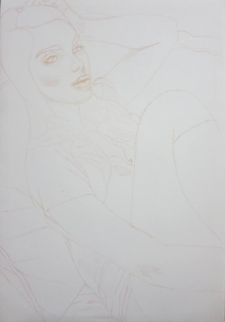 Original Figurative Women Painting by Robert Lee