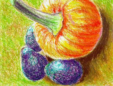 Still Life with Avocados and Pumpkin by Robert S. Lee thumb