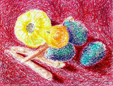Still Life with Avocados, Carrots,Orange, and Squash by Robert S. Lee thumb