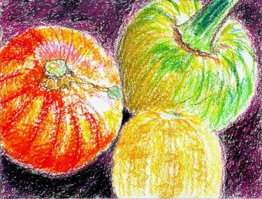 Still Life with Pumpkin and Squashes by Robert S. Lee thumb
