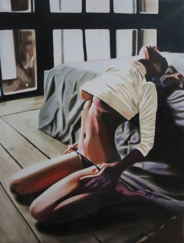 Original Figurative Women Paintings by Robert Lee