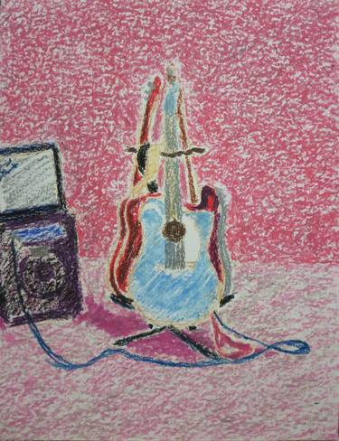 Still Life with Guitars and Amp #5 by Robert S. Lee thumb