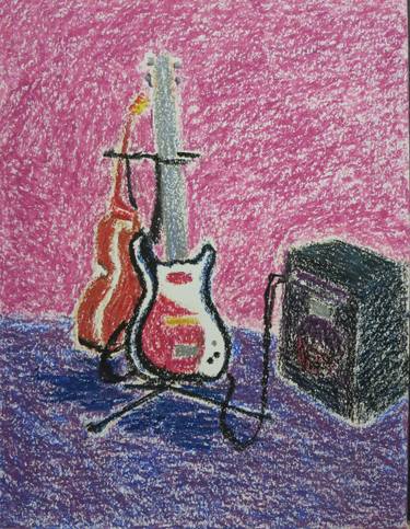 Still Life with Guitars and Amp #4 by Robert S. Lee thumb