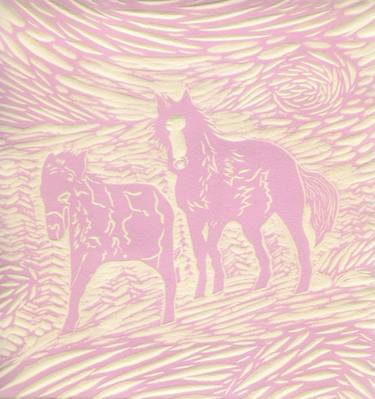 Original Horse Printmaking by Robert Lee