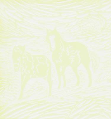 Original Expressionism Horse Printmaking by Robert Lee