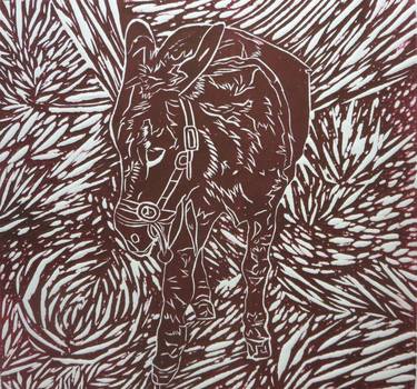 Original Expressionism Animal Printmaking by Robert Lee