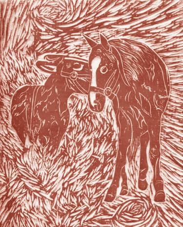 Print of Figurative Horse Printmaking by Robert Lee