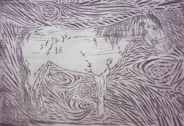 Original Fine Art Horse Printmaking by Robert Lee