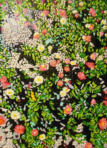 Original Abstract Floral Paintings by Robert Lee