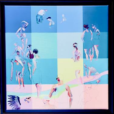 Original Abstract Beach Paintings by Nicoleta Costiuc
