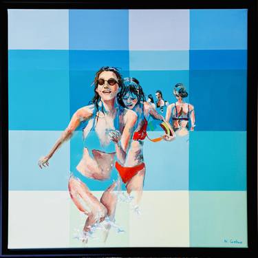 Original Contemporary Beach Painting by Nicoleta Costiuc
