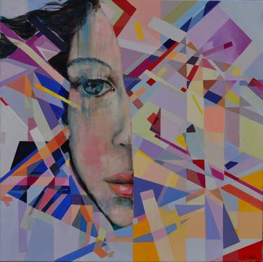 Print of Portraiture Abstract Paintings by nicoleta costiuc