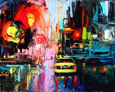 Original Abstract Expressionism Places Painting by Aja Kusick