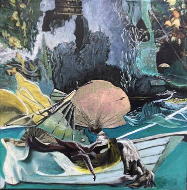 Print of Expressionism Boat Collage by Tonnellier Nana