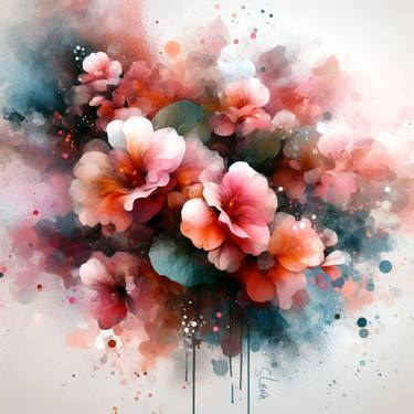 Print of Fine Art Floral Digital by Simon Levin