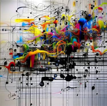 Print of Abstract Music Digital by Simon Levin