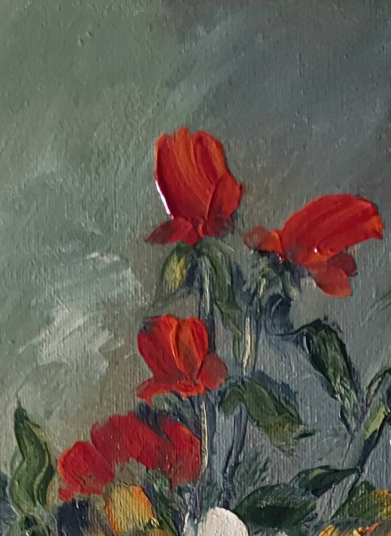 Original Realism Floral Painting by Anna Martinazzi