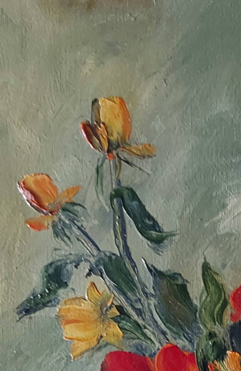 Original Realism Floral Painting by Anna Martinazzi