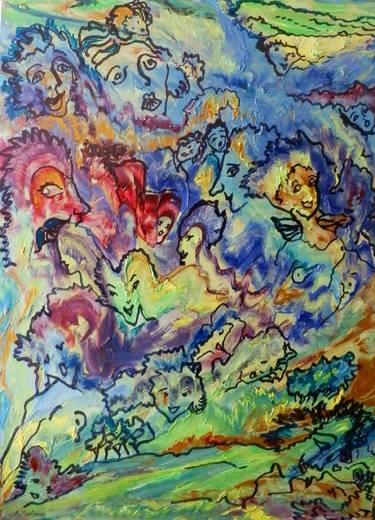 Print of Abstract Expressionism Performing Arts Paintings by Anna Martinazzi