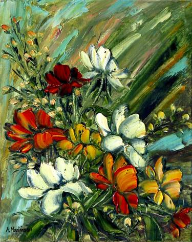 Original Floral Printmaking by Anna Martinazzi