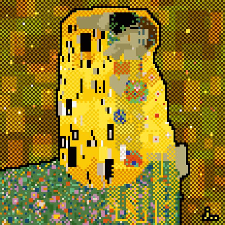 Pixel art 03 Reinterpretation series of famous paintings Mixed