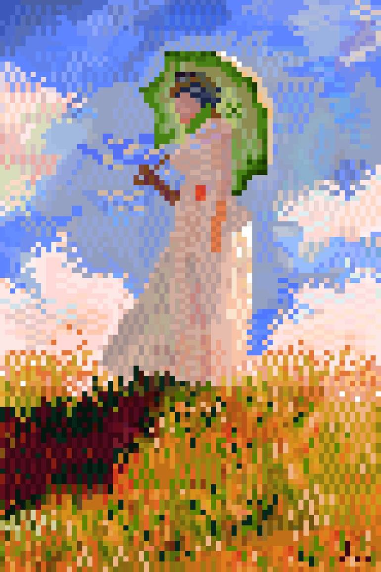 Pixel art 09 famous painting of reinterpretation series Mixed