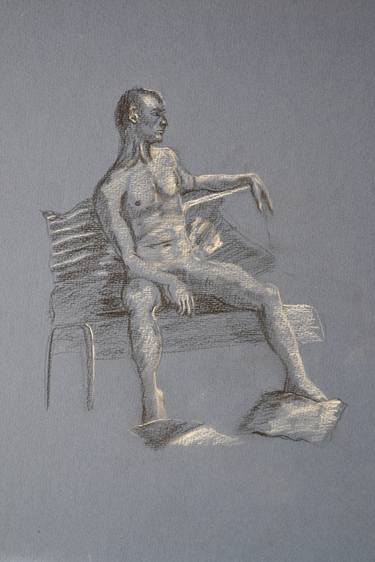 Original Realism Nude Drawings by Mike Paget