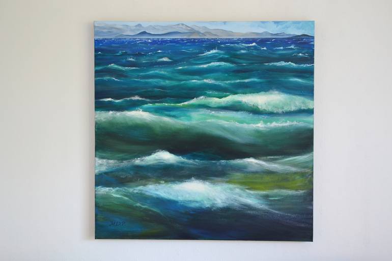 Original Abstract Expressionism Seascape Painting by Mike Paget