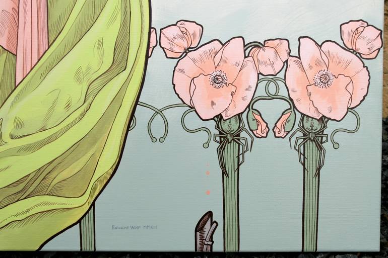 Original Art Deco Women Painting by Doris Oplova