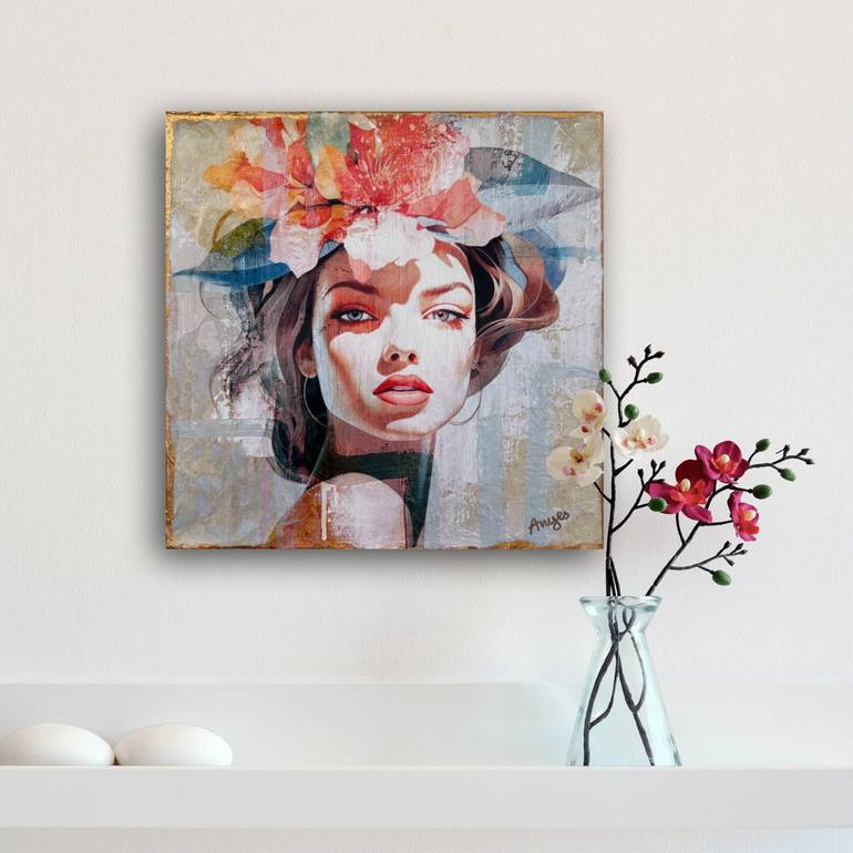 Original Contemporary Portrait Mixed Media by Anyes Galleani