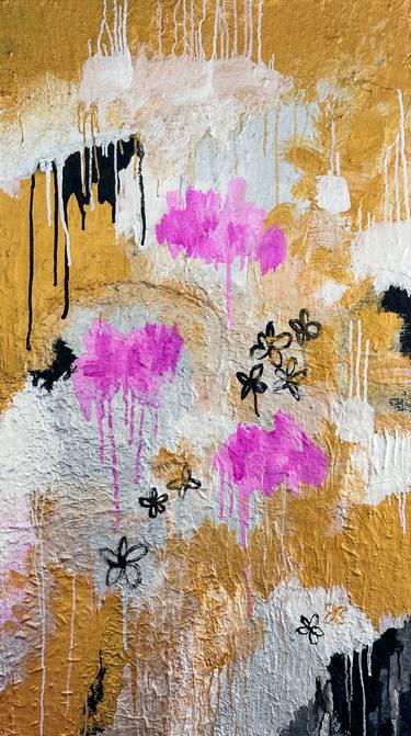 Original Abstract Floral Paintings by Anyes Galleani