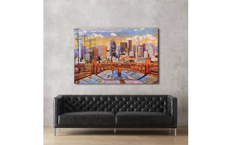 Original Figurative Cities Painting by Anyes Galleani