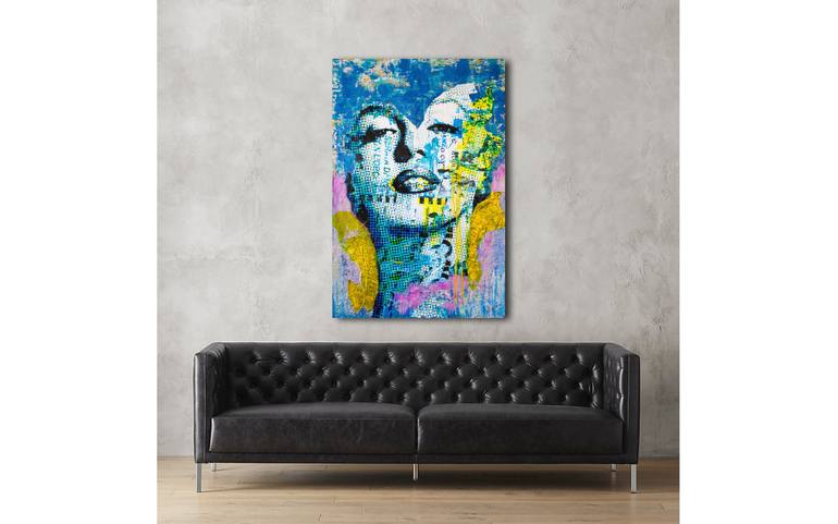 Original Abstract Pop Culture/Celebrity Mixed Media by Anyes Galleani