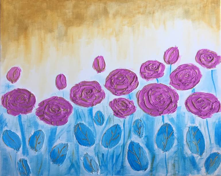 Garden Roses Painting By Shiva Faeghi Saatchi Art