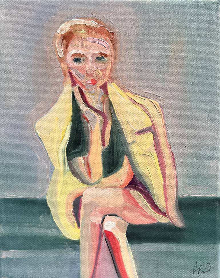 Original Figurative People Painting by Anna Bergin