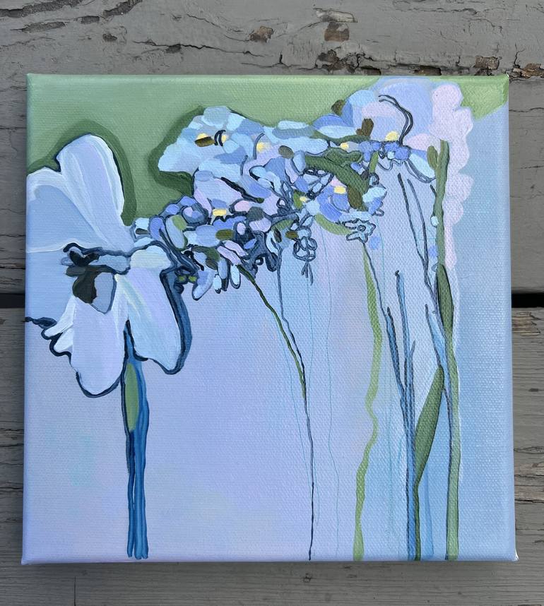 Original Abstract Floral Painting by Anna Bergin