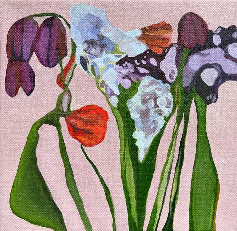Original Abstract Floral Painting by Anna Bergin