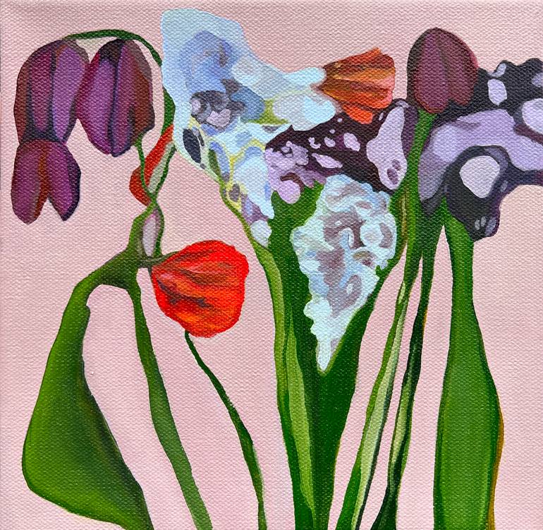 Original Abstract Floral Painting by Anna Bergin