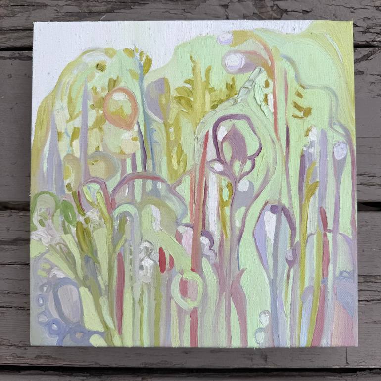 Original Abstract Floral Painting by Anna Bergin