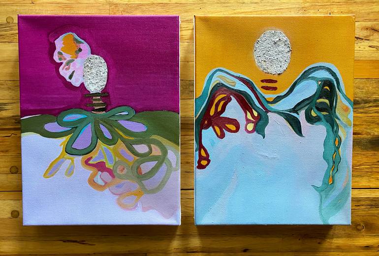 Original Abstract Expressionism Abstract Painting by Anna Bergin