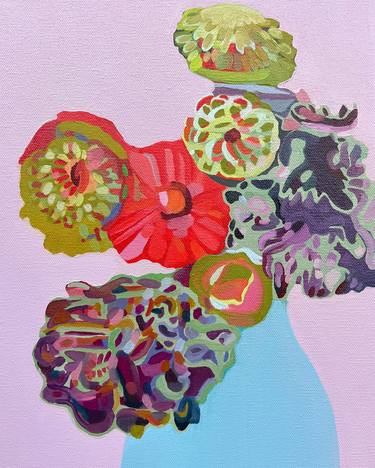 Original Abstract Floral Paintings by Anna Bergin