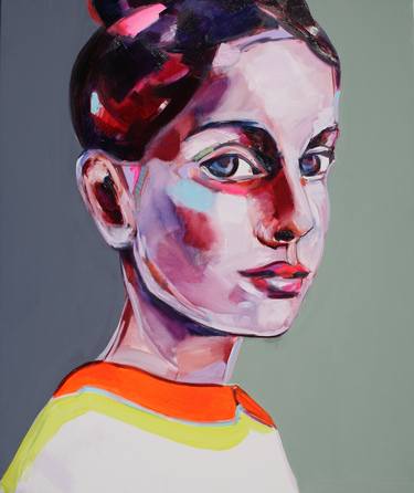 Original Expressionism Portrait Paintings by Patricia Derks