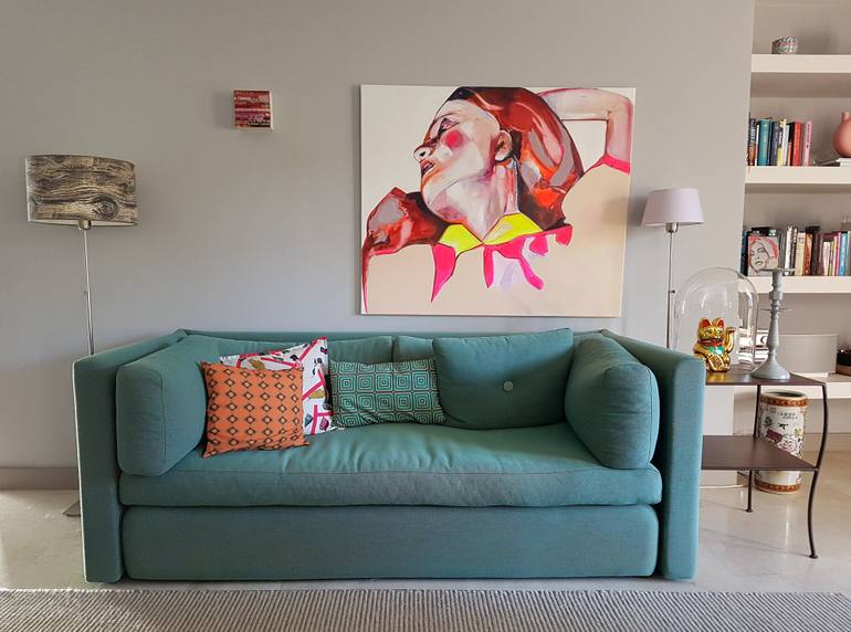 Original Expressionism People Painting by Patricia Derks