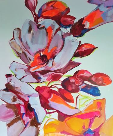 Print of Expressionism Floral Paintings by Patricia Derks