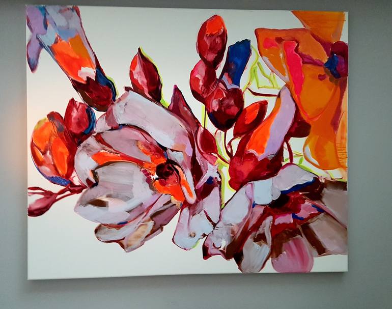 Original Expressionism Floral Painting by Patricia Derks