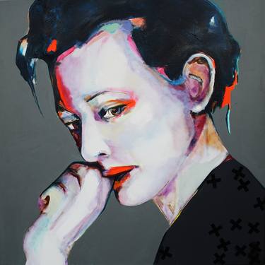 Original Expressionism Portrait Paintings by Patricia Derks