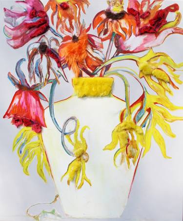 Print of Expressionism Floral Paintings by Patricia Derks